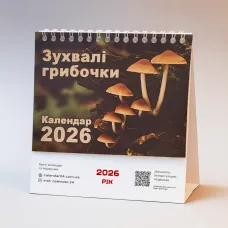 Настільний календар "Зухвалі грибочки 2026"
